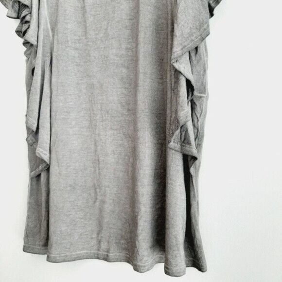 GRACE & LACE Burnout Cold-shoulder Ruffle Top Sz M - Picture 7 of 10